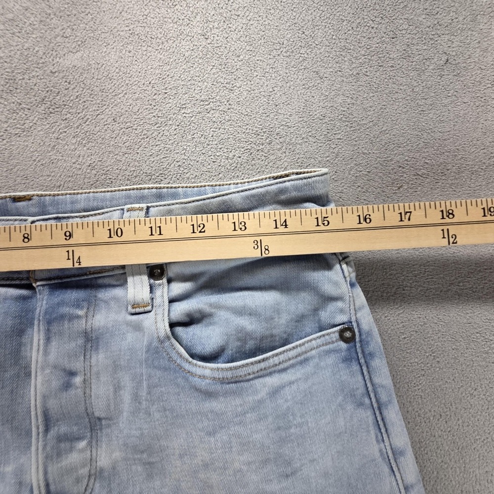 G-Star RAW Jeans Mens 31x32 Blue 3301 Slim Light Wash Button‎ Fly Denim - Picture 3 of 16